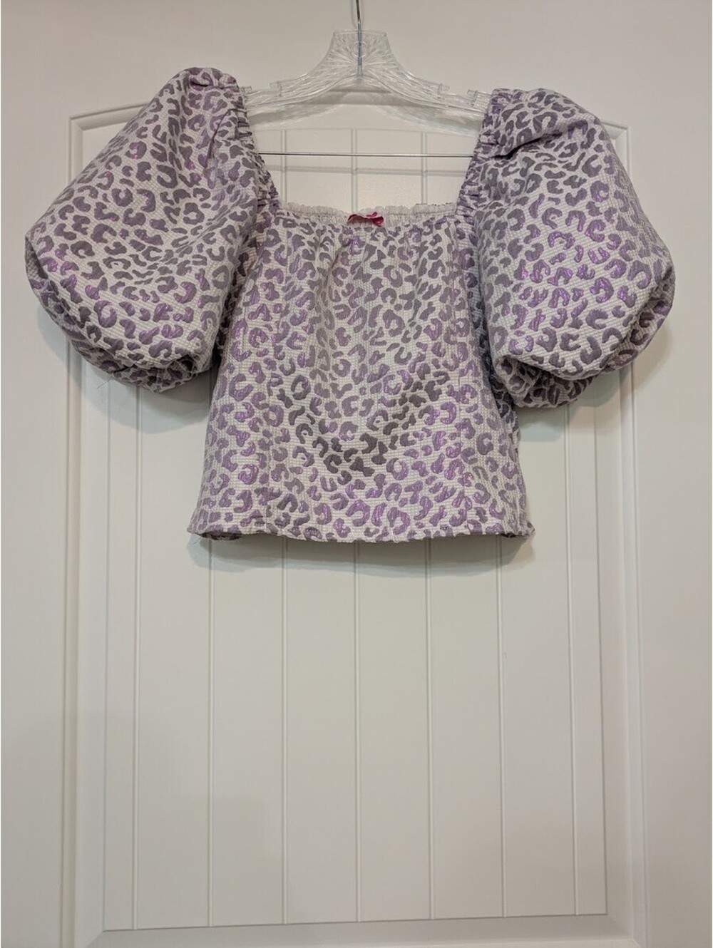 Buddy Love Purple Animal Print Blouse Size M NWT